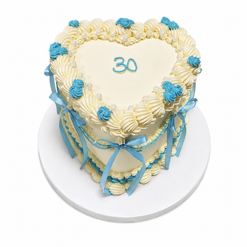 Gâteau Cœur Rose Bleue - #BR0702