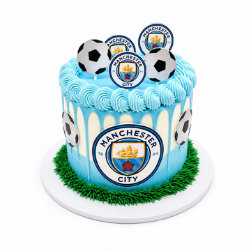 Gâteau de football bleu #BFC910