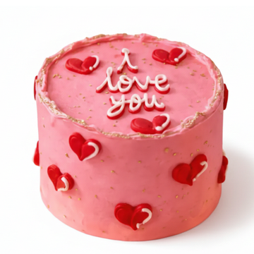 Blush Pink I love You Cake