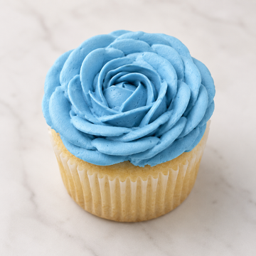 6 x Blue Rose Cupcakes