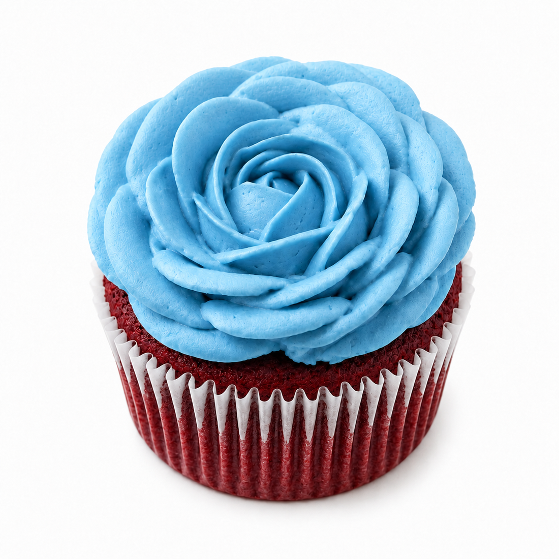 6 x Cupcakes Rose Bleue