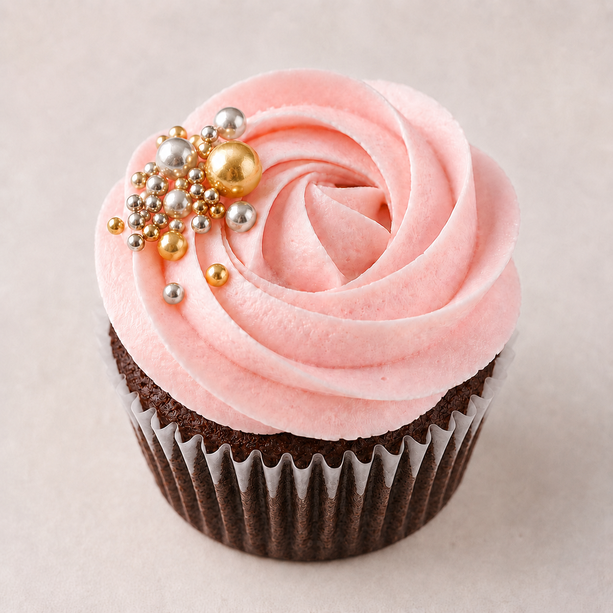 6 x Blush Pearl Cupcakes