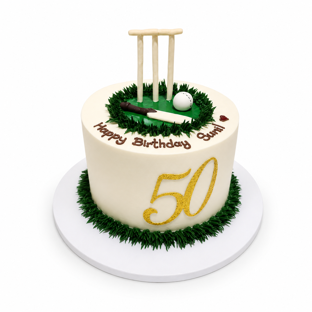 Golden Cricket 50 Cake #GC629