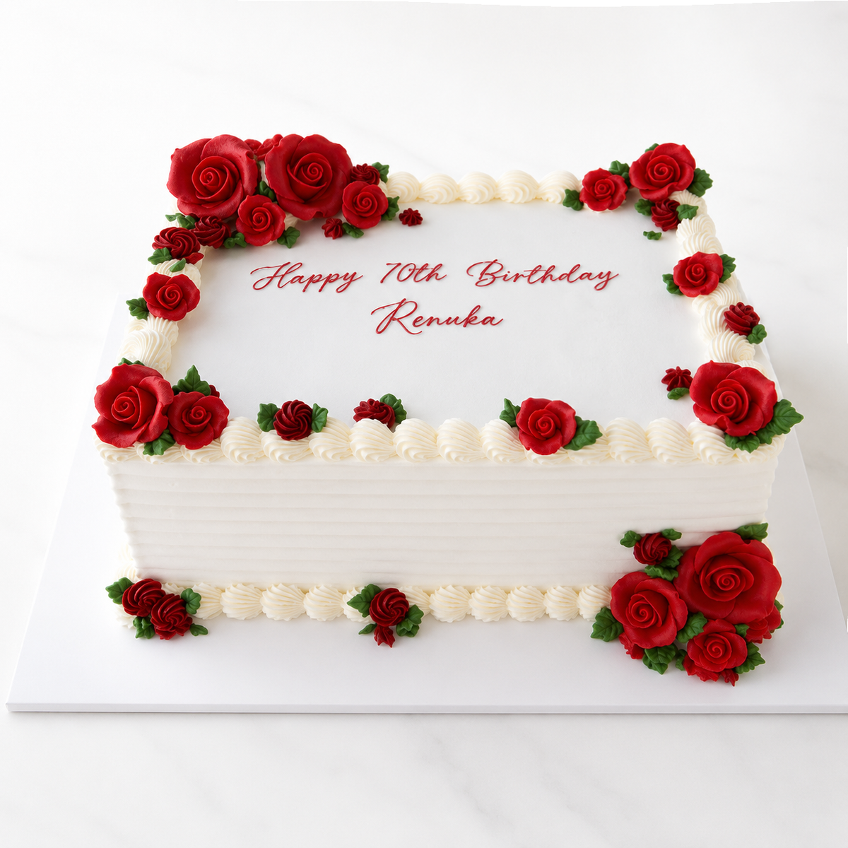 Red Rose Slab Cake -  #PT95