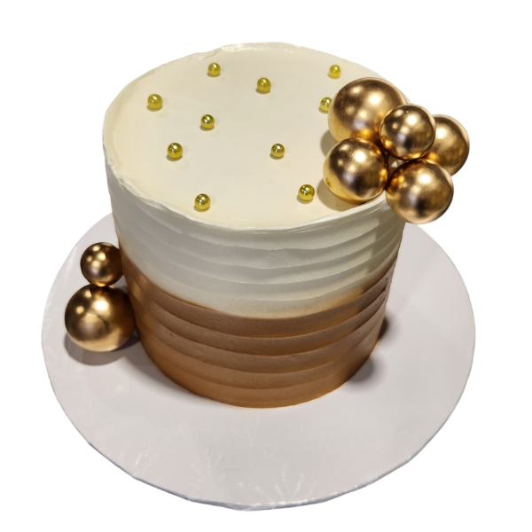 Gâteau à rayures Sphère Dorée - #PT51