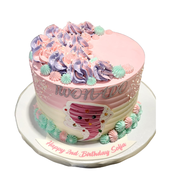 Two-Nado Illustration Cake #PT195