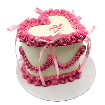 CHAMPAGNE TOAST HEART VINTAGE CAKE - #PT80