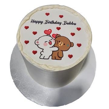 Milk and Mocha Bears Edible Image Cake #PT206