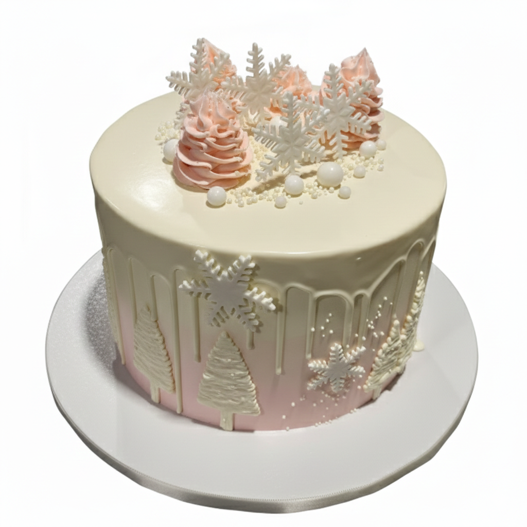 Winter Blossom Drip Cake -#PT41