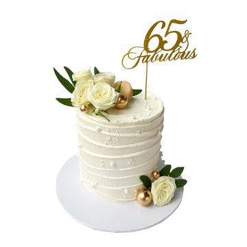 Golden 65 Birthday Cake #G6B0724
