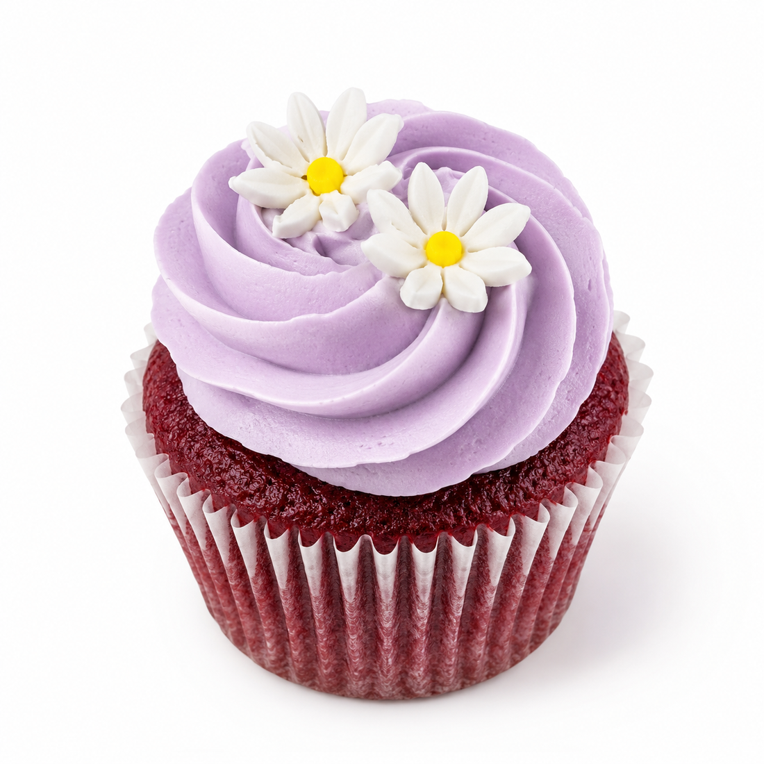 6 x Cupcakes marguerites à la lavande